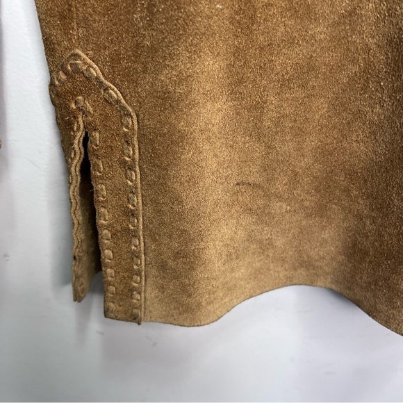 Vintage 60s 70s Handcrafted Leather Suede Jacket Size Small - Picture 12 of 16